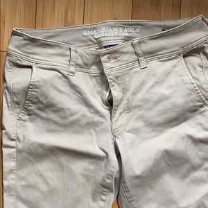 American eagle kick boot beige jeans stretch sz 8